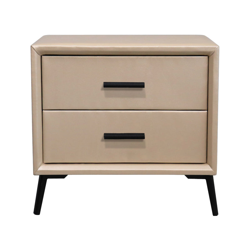 Tableau de chevet à cadre en bois massif 20 "H 2-DRAWER Tablette avec 4 jambes