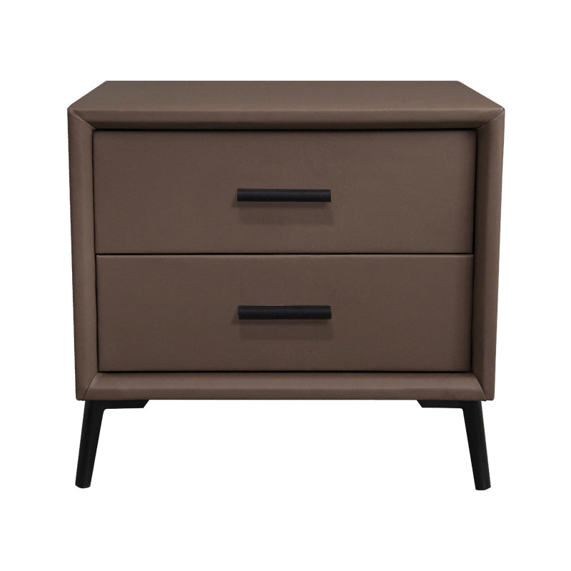 Tavolo da comodino a cornice in legno massiccio 20 "H 2-Drawer comodino con 4 gambe