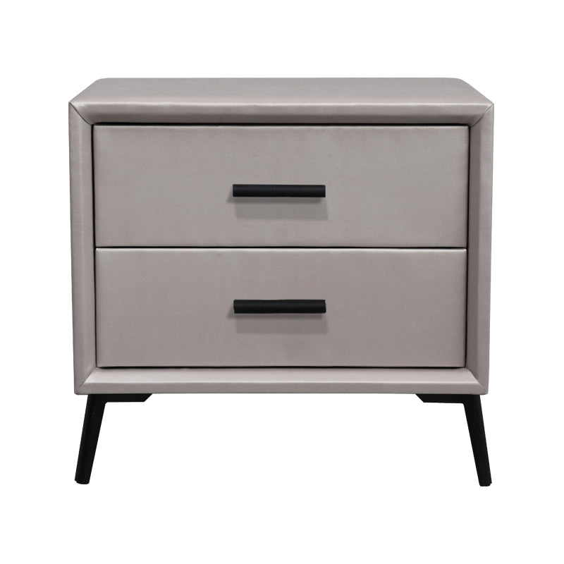 Tavolo da comodino a cornice in legno massiccio 20 "H 2-Drawer comodino con 4 gambe