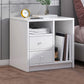 Modern Open Storage Nightstand 16 Inch H Imitation Wood Drawer Storage Night Table