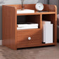 Modern Open Storage Nightstand 16 Inch H Imitation Wood Drawer Storage Night Table