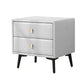 Table de nuit en faux cuir moderne 20 pouces H les jambes de rangement à 2 titres inclus la table de nuit
