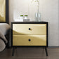 Table de nuit en faux cuir moderne 20 pouces H les jambes de rangement à 2 titres inclus la table de nuit