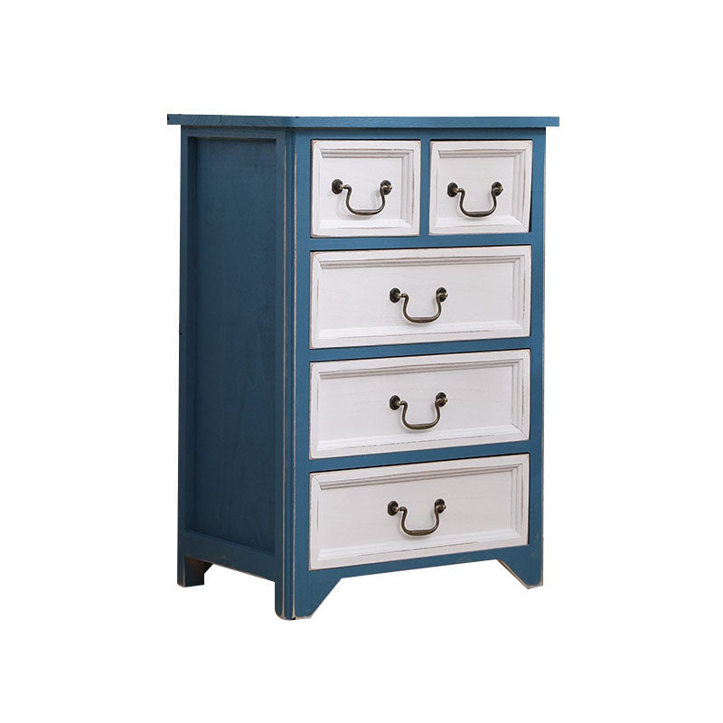 Poitrine de lingerie en bois massif traditionnel coffre de rangement vertical avec tiroirs, 19,5 "L x 14" W