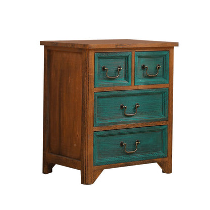 Poitrine de lingerie en bois massif traditionnel coffre de rangement vertical avec tiroirs, 19,5 "L x 14" W