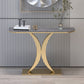 Console in ardesia glam tavolo mezzano con console resistente al graffi di ferro resistente alla macchia
