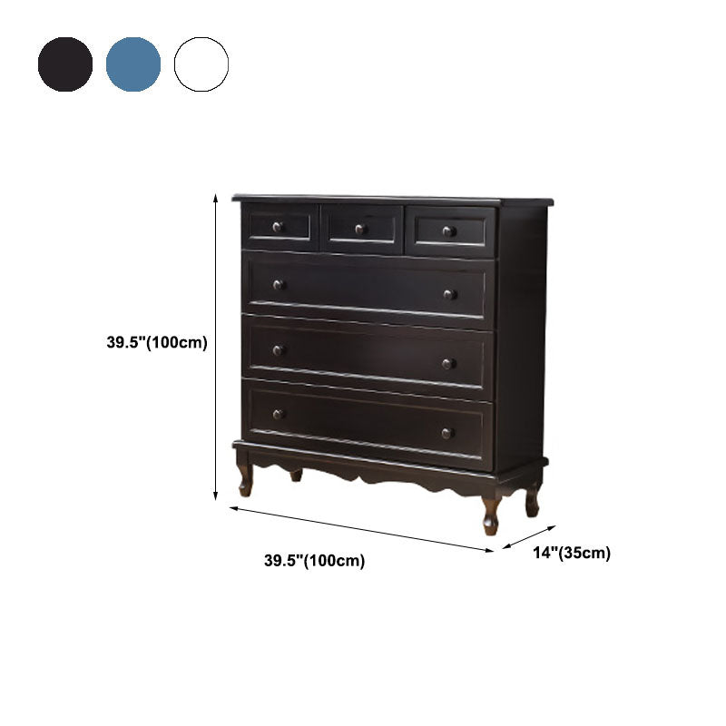 Director de almacenamiento de almacenamiento de madera sólida de 14 "W cofre de almacenamiento tradicional con cajones