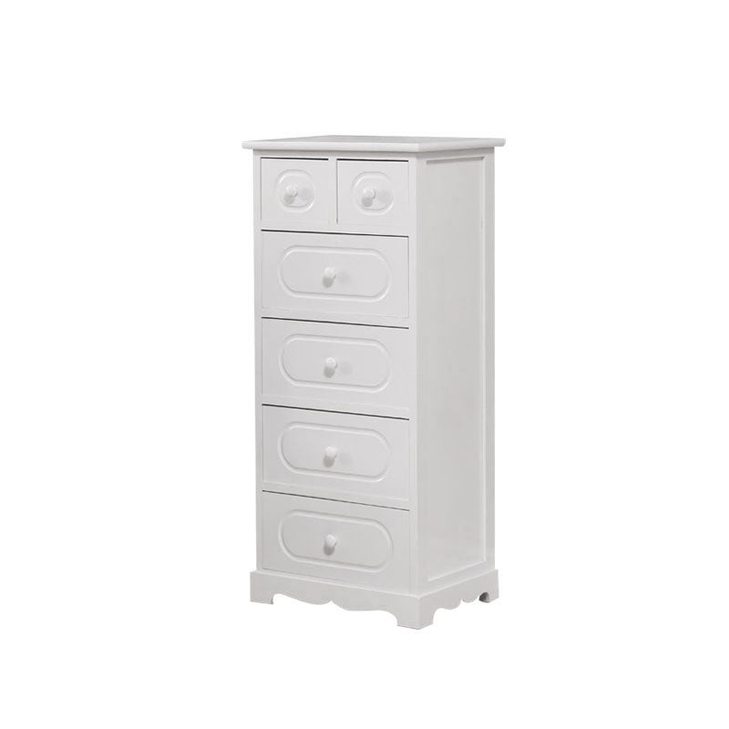 12" W Solid Wood Lingerie Chest Vertical Storage Chest with Drawers 15.7"L x 11.8"W x 34.6"H White 6 Clearhalo 'Bedroom Furniture' 'Dressers & Chests' 'dressers_chests' 'furn' 'furn_dressers_chests' 'Furniture' 5693598