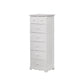 12" W Solid Wood Lingerie Chest Vertical Storage Chest with Drawers 15.7"L x 11.8"W x 40.9"H White 7 Clearhalo 'Bedroom Furniture' 'Dressers & Chests' 'dressers_chests' 'furn' 'furn_dressers_chests' 'Furniture' 5693602