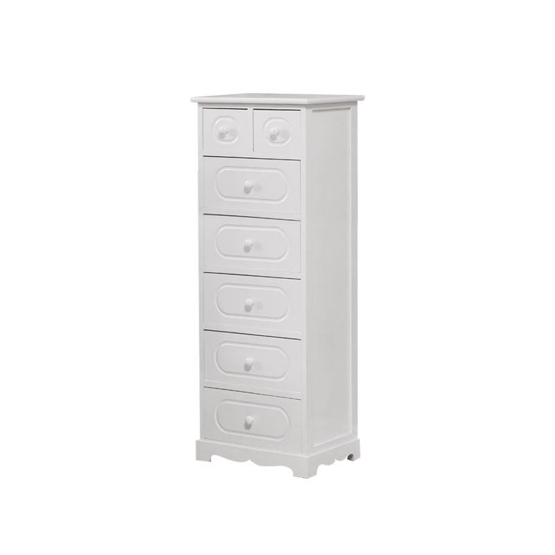 12" W Solid Wood Lingerie Chest Vertical Storage Chest with Drawers 15.7"L x 11.8"W x 40.9"H White 7 Clearhalo 'Bedroom Furniture' 'Dressers & Chests' 'dressers_chests' 'furn' 'furn_dressers_chests' 'Furniture' 5693602