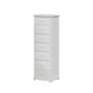 12" W Solid Wood Lingerie Chest Vertical Storage Chest with Drawers 15.7"L x 11.8"W x 47.6"H White 7 Clearhalo 'Bedroom Furniture' 'Dressers & Chests' 'dressers_chests' 'furn' 'furn_dressers_chests' 'Furniture' 5693604