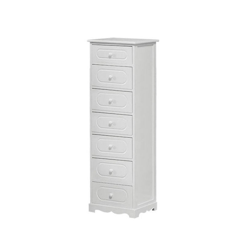 12" W Solid Wood Lingerie Chest Vertical Storage Chest with Drawers 15.7"L x 11.8"W x 47.6"H White 7 Clearhalo 'Bedroom Furniture' 'Dressers & Chests' 'dressers_chests' 'furn' 'furn_dressers_chests' 'Furniture' 5693604