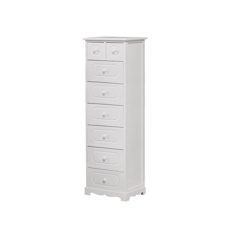 12" W Solid Wood Lingerie Chest Vertical Storage Chest with Drawers 15.7"L x 11.8"W x 47.6"H White 8 Clearhalo 'Bedroom Furniture' 'Dressers & Chests' 'dressers_chests' 'furn' 'furn_dressers_chests' 'Furniture' 5693606