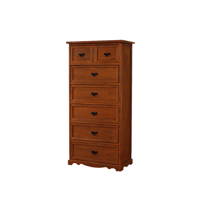 12" W Solid Wood Lingerie Chest Vertical Storage Chest with Drawers 20"L x 12"W x 42"H Coffee 7 Clearhalo 'Bedroom Furniture' 'Dressers & Chests' 'dressers_chests' 'furn' 'furn_dressers_chests' 'Furniture' 5693615