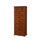 12" W Solid Wood Lingerie Chest Vertical Storage Chest with Drawers 20"L x 12"W x 49"H Coffee 8 Clearhalo 'Bedroom Furniture' 'Dressers & Chests' 'dressers_chests' 'furn' 'furn_dressers_chests' 'Furniture' 5693616