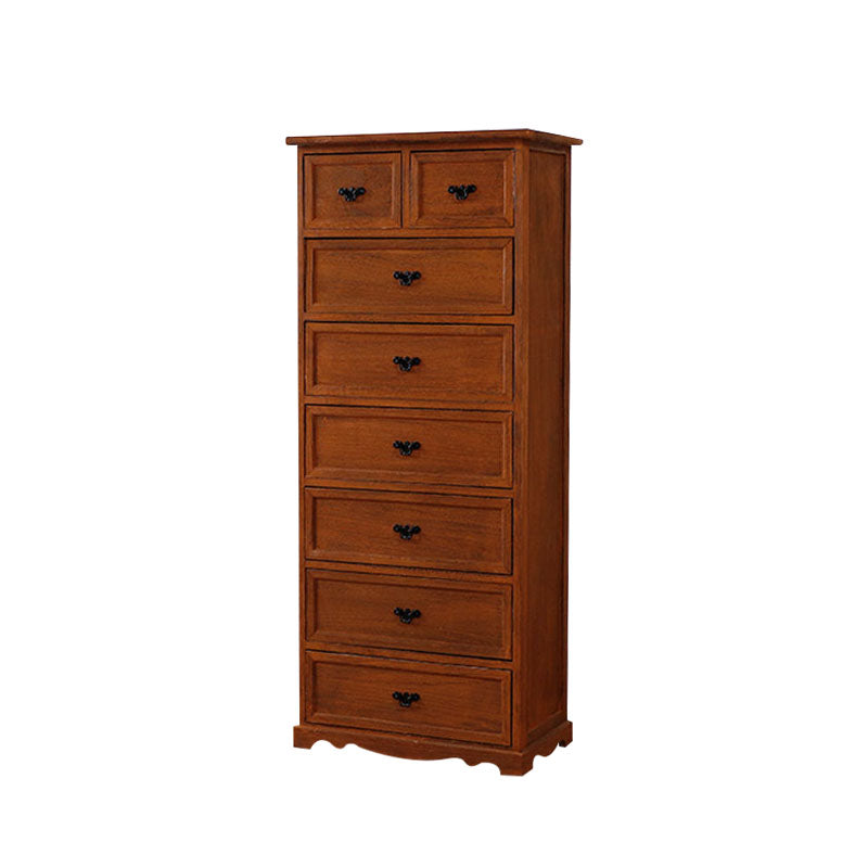 12" W Solid Wood Lingerie Chest Vertical Storage Chest with Drawers 20"L x 12"W x 49"H Coffee 8 Clearhalo 'Bedroom Furniture' 'Dressers & Chests' 'dressers_chests' 'furn' 'furn_dressers_chests' 'Furniture' 5693616