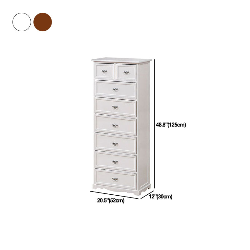 12" W Solid Wood Lingerie Chest Vertical Storage Chest with Drawers Clearhalo 'Bedroom Furniture' 'Dressers & Chests' 'dressers_chests' 'furn' 'furn_dressers_chests' 'Furniture' 5693627