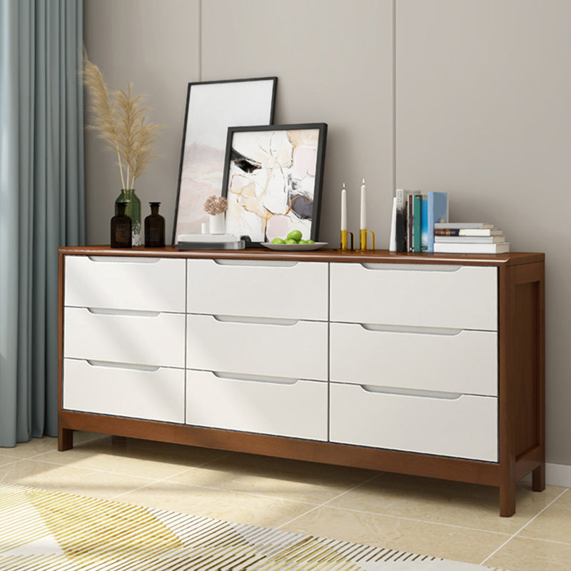 16 "W Massivholzspeicher Brust moderne Aufbewahrungstruhe mit Schubladen