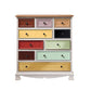 Cómoda de almacenamiento de madera artificial, cómoda vintage con cajones