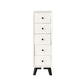 16" W Vertical Wooden Lingerie Chest Modern Storage Chest Dresser with Drawers 12"L x 16"W x 38"H White Clearhalo 'Bedroom Furniture' 'Dressers & Chests' 'dressers_chests' 'furn' 'furn_dressers_chests' 'Furniture' 5693775