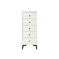 16" W Vertical Wooden Lingerie Chest Modern Storage Chest Dresser with Drawers 15.7"L x 15.7"W x 38.2"H White Clearhalo 'Bedroom Furniture' 'Dressers & Chests' 'dressers_chests' 'furn' 'furn_dressers_chests' 'Furniture' 5693777