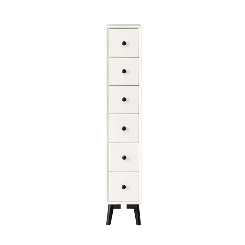 16" W Vertical Wooden Lingerie Chest Modern Storage Chest Dresser with Drawers 8"L x 16"W x 44.5"H White Clearhalo 'Bedroom Furniture' 'Dressers & Chests' 'dressers_chests' 'furn' 'furn_dressers_chests' 'Furniture' 5693779