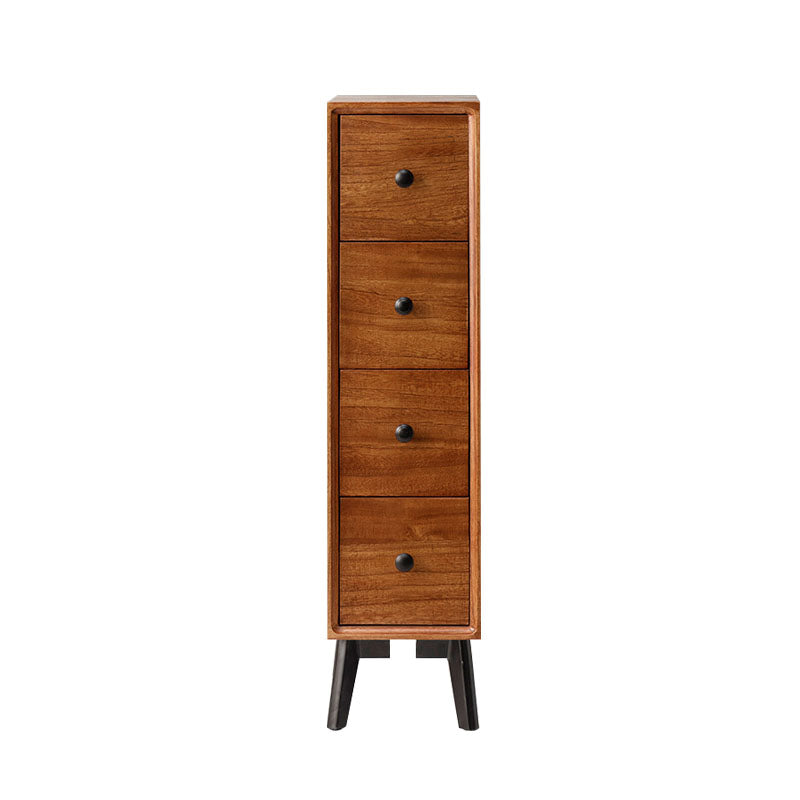 16" W Vertical Wooden Lingerie Chest Modern Storage Chest Dresser with Drawers 7.9"L x 15.7"W x 31.5"H Nut-Brown Clearhalo 'Bedroom Furniture' 'Dressers & Chests' 'dressers_chests' 'furn' 'furn_dressers_chests' 'Furniture' 5693784