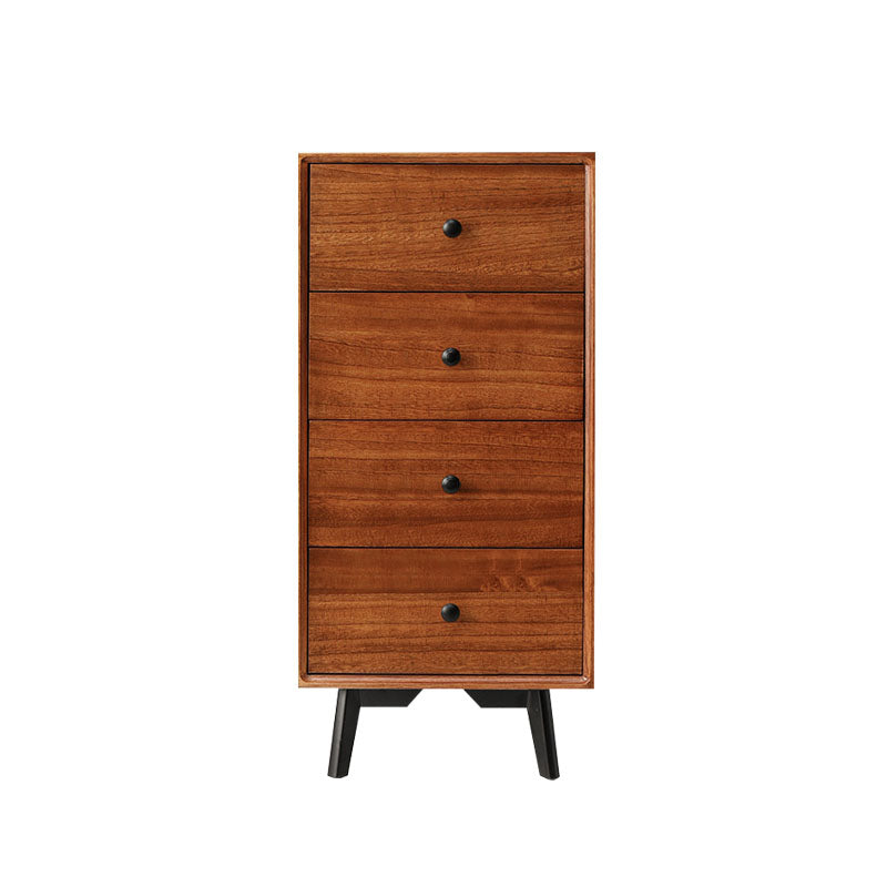 16" W Vertical Wooden Lingerie Chest Modern Storage Chest Dresser with Drawers 16"L x 16"W x 31.5"H Nut-Brown Clearhalo 'Bedroom Furniture' 'Dressers & Chests' 'dressers_chests' 'furn' 'furn_dressers_chests' 'Furniture' 5693786