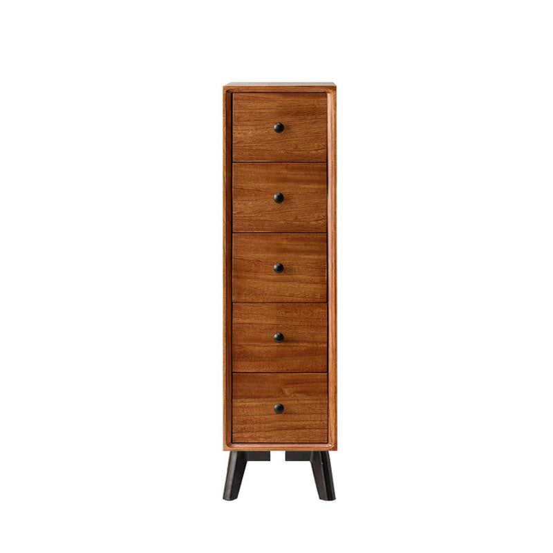 16" W Vertical Wooden Lingerie Chest Modern Storage Chest Dresser with Drawers 12"L x 16"W x 38"H Nut-Brown Clearhalo 'Bedroom Furniture' 'Dressers & Chests' 'dressers_chests' 'furn' 'furn_dressers_chests' 'Furniture' 5693788