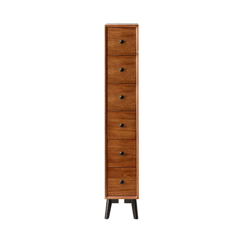 16" W Vertical Wooden Lingerie Chest Modern Storage Chest Dresser with Drawers 8"L x 16"W x 44.5"H Nut-Brown Clearhalo 'Bedroom Furniture' 'Dressers & Chests' 'dressers_chests' 'furn' 'furn_dressers_chests' 'Furniture' 5693790