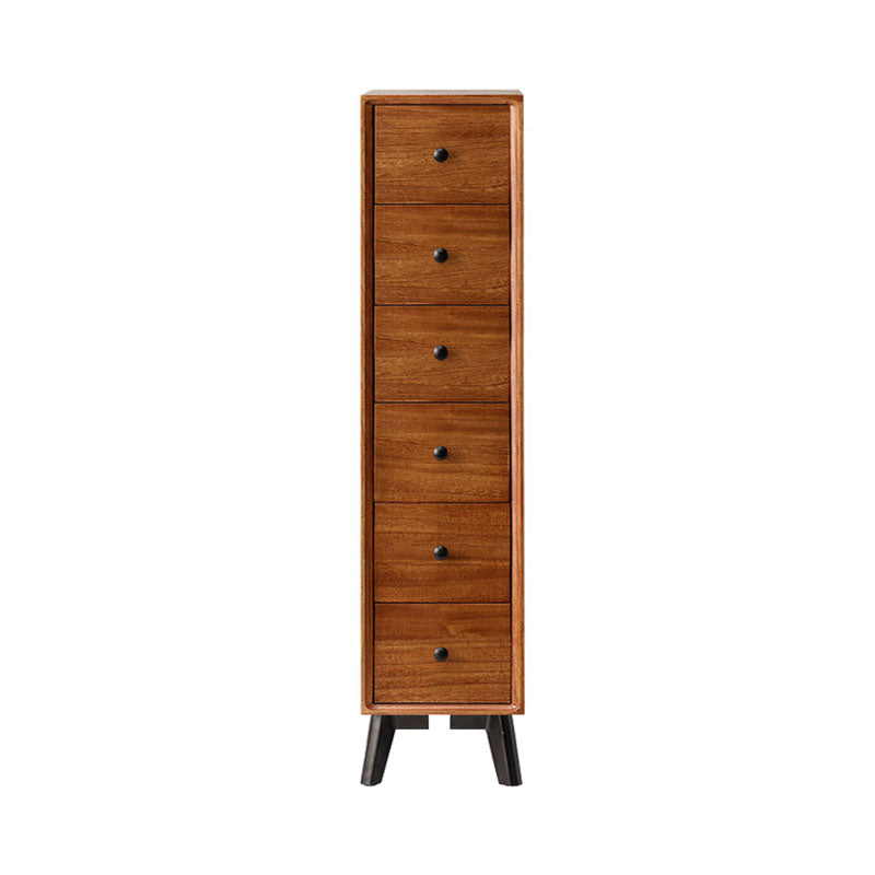 16" W Vertical Wooden Lingerie Chest Modern Storage Chest Dresser with Drawers 12"L x 16"W x 44.5"H Nut-Brown Clearhalo 'Bedroom Furniture' 'Dressers & Chests' 'dressers_chests' 'furn' 'furn_dressers_chests' 'Furniture' 5693791