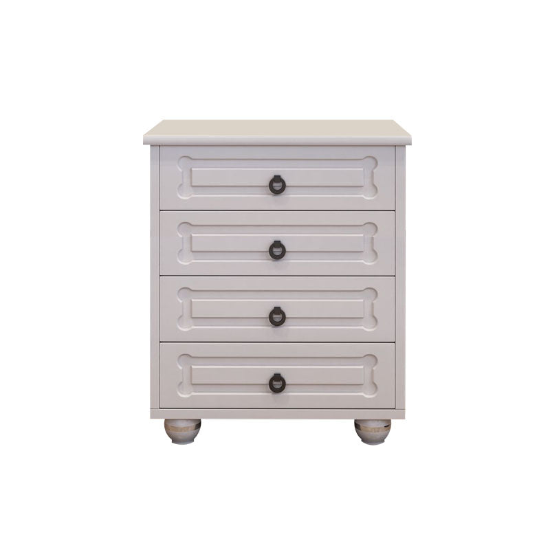 Cómoda cómoda de almacenamiento de madera blanca de 16.0 in de ancho con cajones