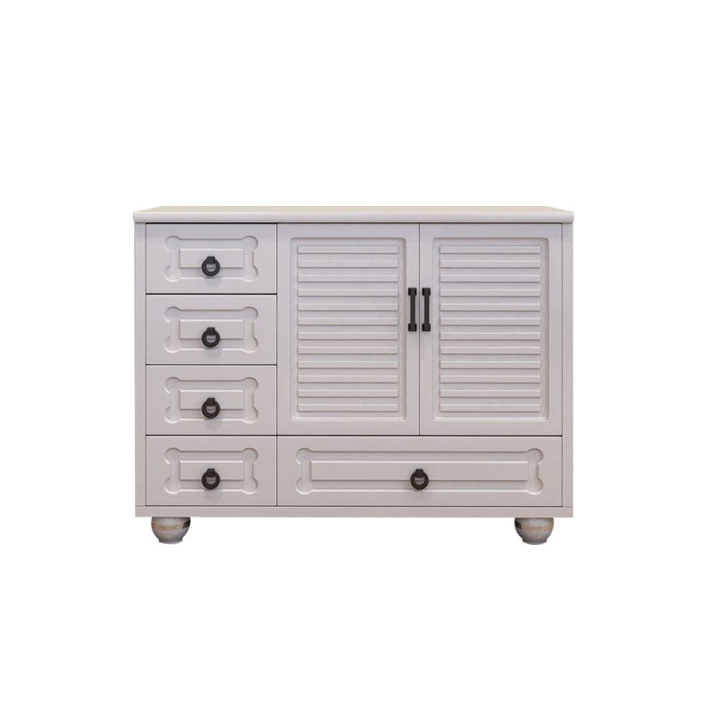 Cómoda cómoda de almacenamiento de madera blanca de 16.0 in de ancho con cajones