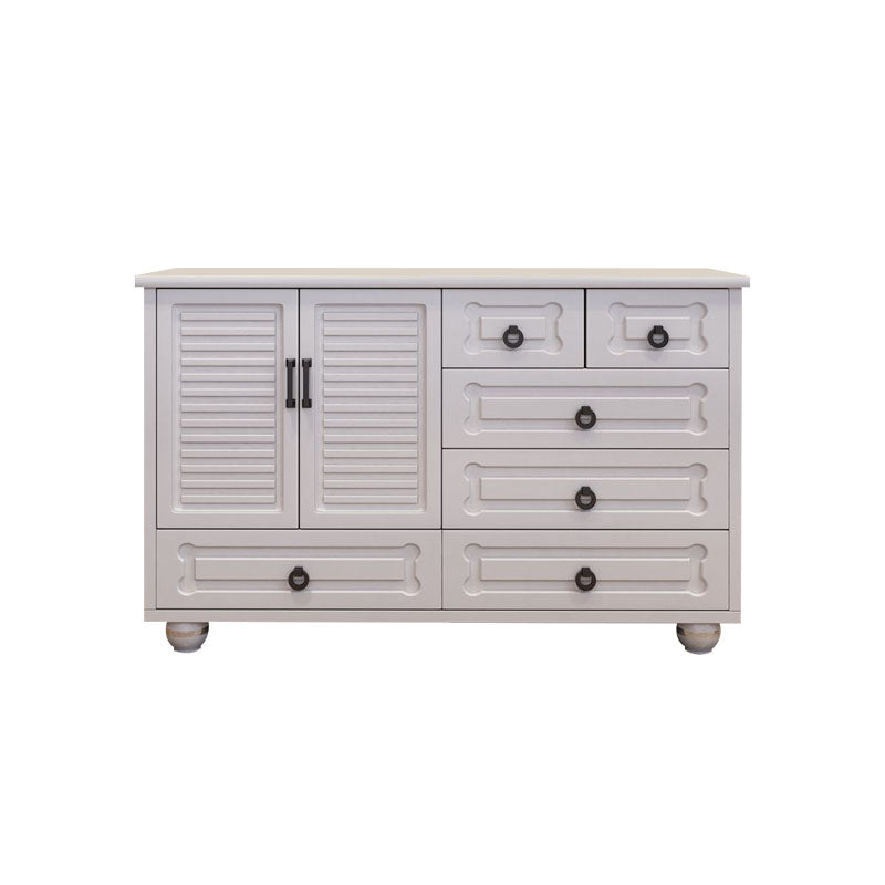 Cómoda cómoda de almacenamiento de madera blanca de 16.0 in de ancho con cajones