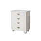 Cómoda cómoda de almacenamiento de madera blanca de 16.0 in de ancho con cajones