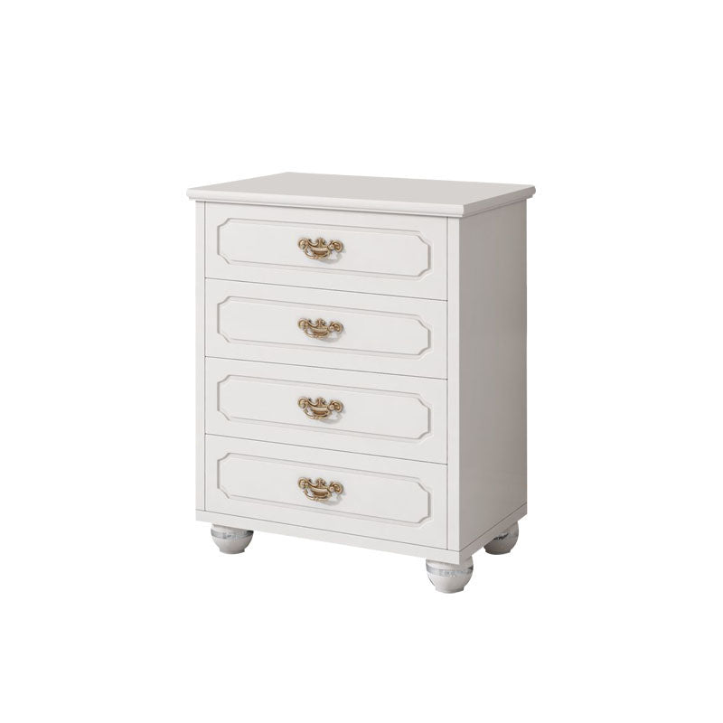 Cómoda cómoda de almacenamiento de madera blanca de 16.0 in de ancho con cajones