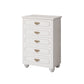 Cómoda cómoda de almacenamiento de madera blanca de 16.0 in de ancho con cajones