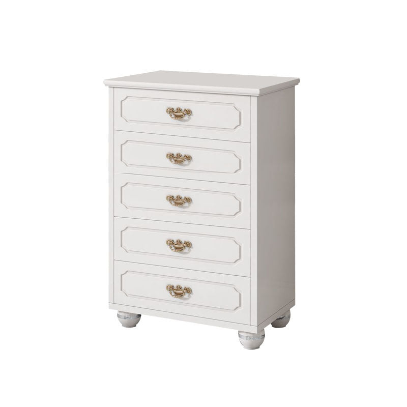 Cómoda cómoda de almacenamiento de madera blanca de 16.0 in de ancho con cajones