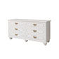 Cómoda cómoda de almacenamiento de madera blanca de 16.0 in de ancho con cajones