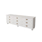 Cómoda cómoda de almacenamiento de madera blanca de 16.0 in de ancho con cajones
