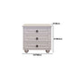 Cómoda cómoda de almacenamiento de madera blanca de 16.0 in de ancho con cajones