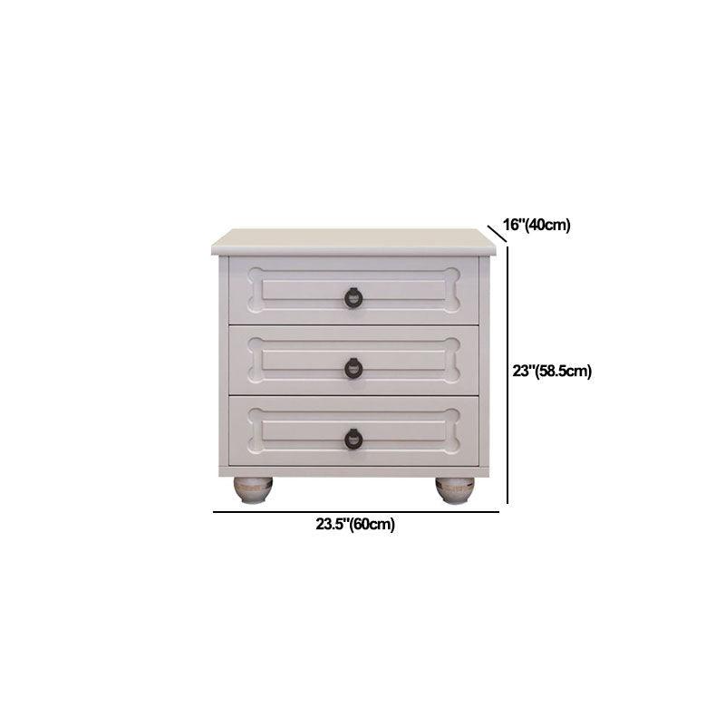 Cómoda cómoda de almacenamiento de madera blanca de 16.0 in de ancho con cajones