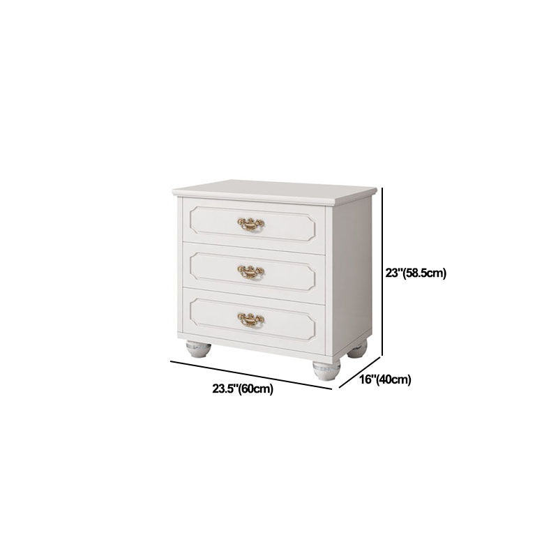 Cómoda cómoda de almacenamiento de madera blanca de 16.0 in de ancho con cajones
