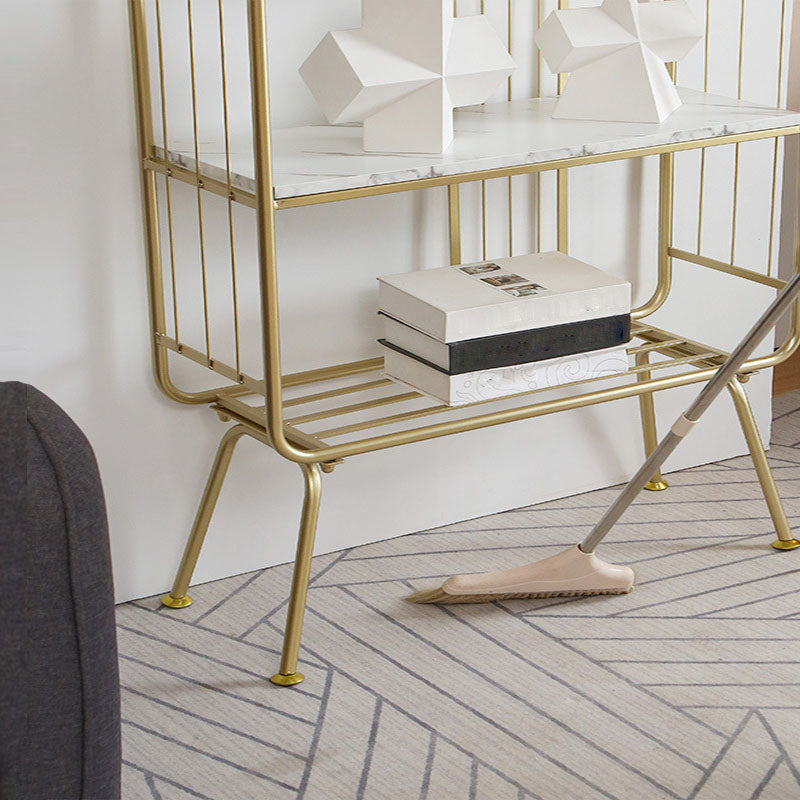 Libreria da 12 "w metal telaio moderna libreria di archiviazione aperta nera / oro