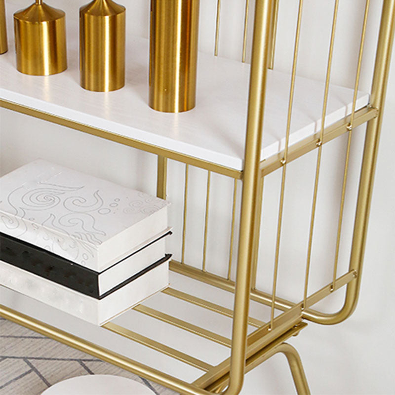 Libreria da 12 "w metal telaio moderna libreria di archiviazione aperta nera / oro