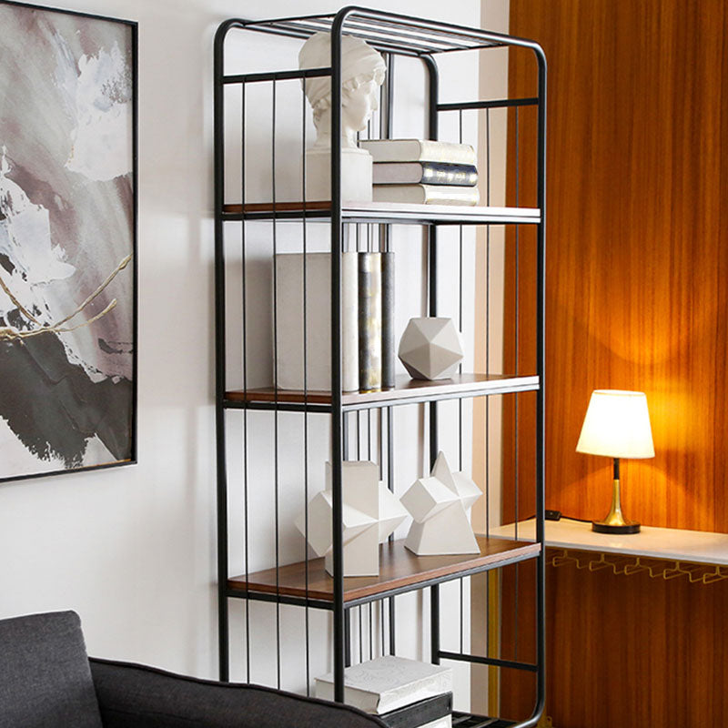 Libreria da 12 "w metal telaio moderna libreria di archiviazione aperta nera / oro