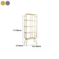 Libreria da 12 "w metal telaio moderna libreria di archiviazione aperta nera / oro