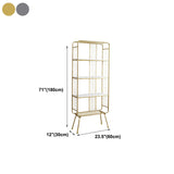 Libreria da 12 "w metal telaio moderna libreria di archiviazione aperta nera / oro