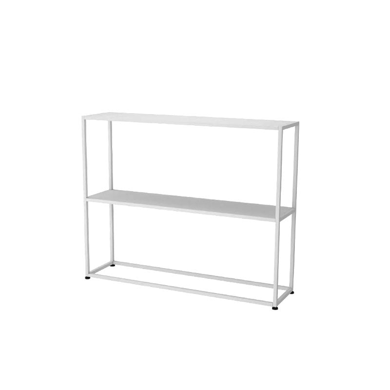 Metal Frame Bookshelf Modern Black / White Open Storage Bookcase 39.5"L x 10"W x 31.5"H White Clearhalo 'Bookcases' 'furn' 'furn_bookcases' 'Furniture' 'Office Furniture' 5693941