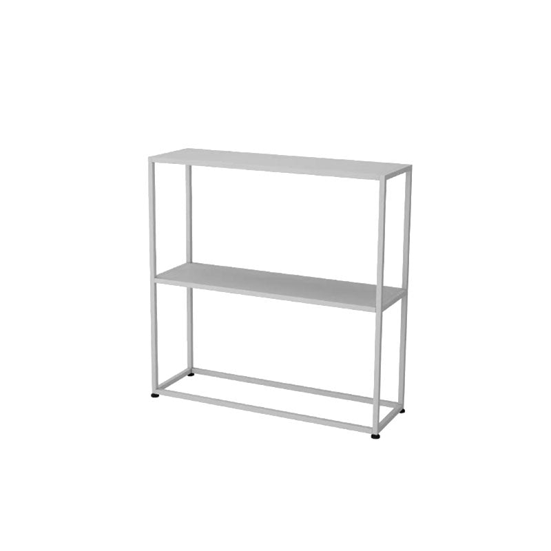 Metal Frame Bookshelf Modern Black / White Open Storage Bookcase 31.5"L x 9.8"W x 31.5"H White Clearhalo 'Bookcases' 'furn' 'furn_bookcases' 'Furniture' 'Office Furniture' 5693943